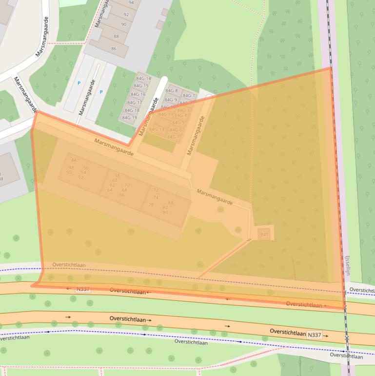 Kaart van postcodegebied 7414XD.