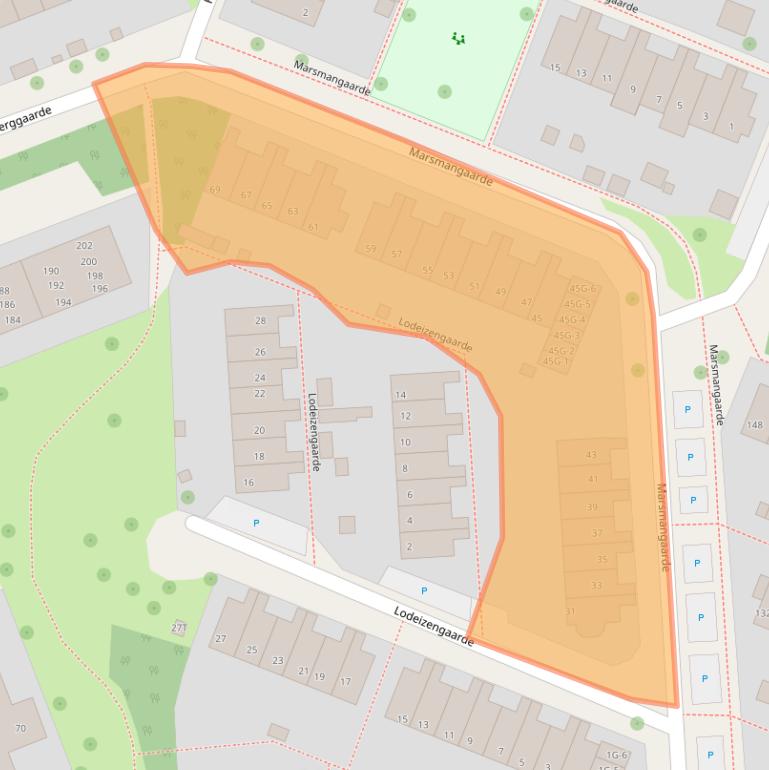 Kaart van postcodegebied 7414XJ.