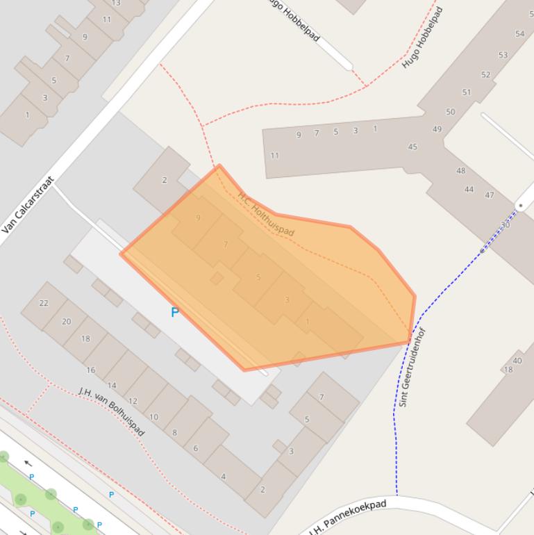 Kaart van postcodegebied 7415AC.