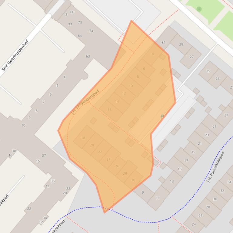 Kaart van postcodegebied 7415AJ.