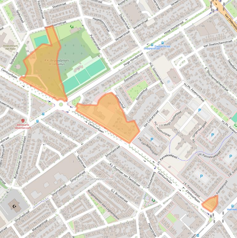 Kaart van postcodegebied 7415AL.