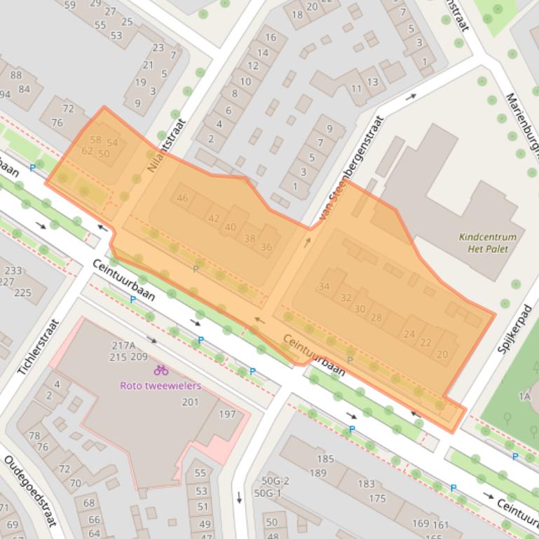 Kaart van postcodegebied 7415AM.