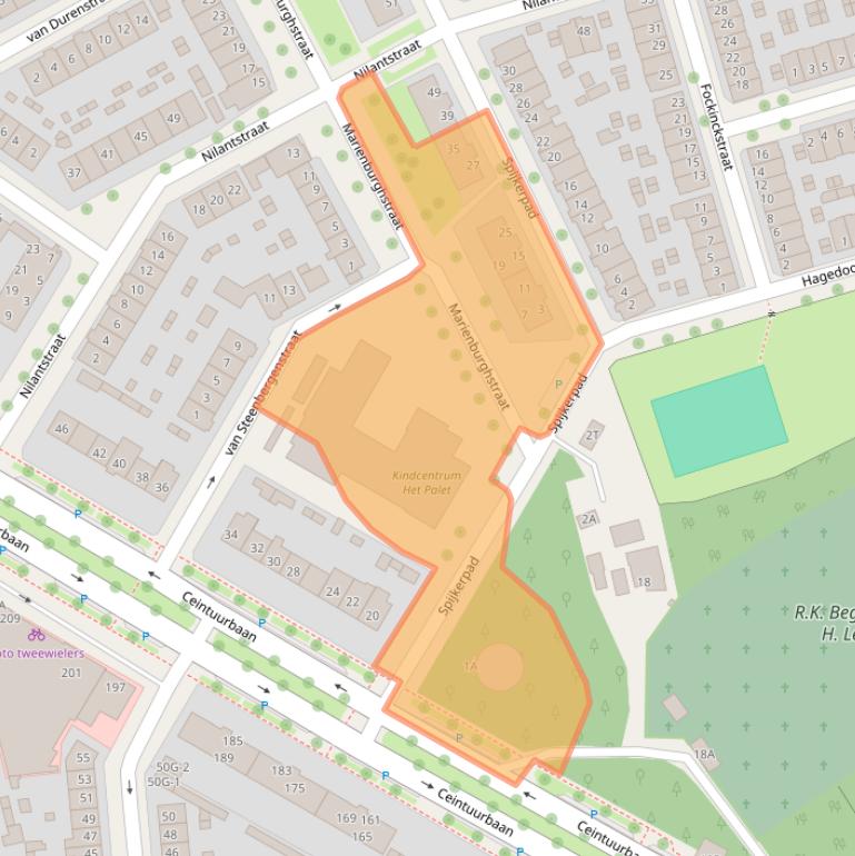 Kaart van postcodegebied 7415AR.