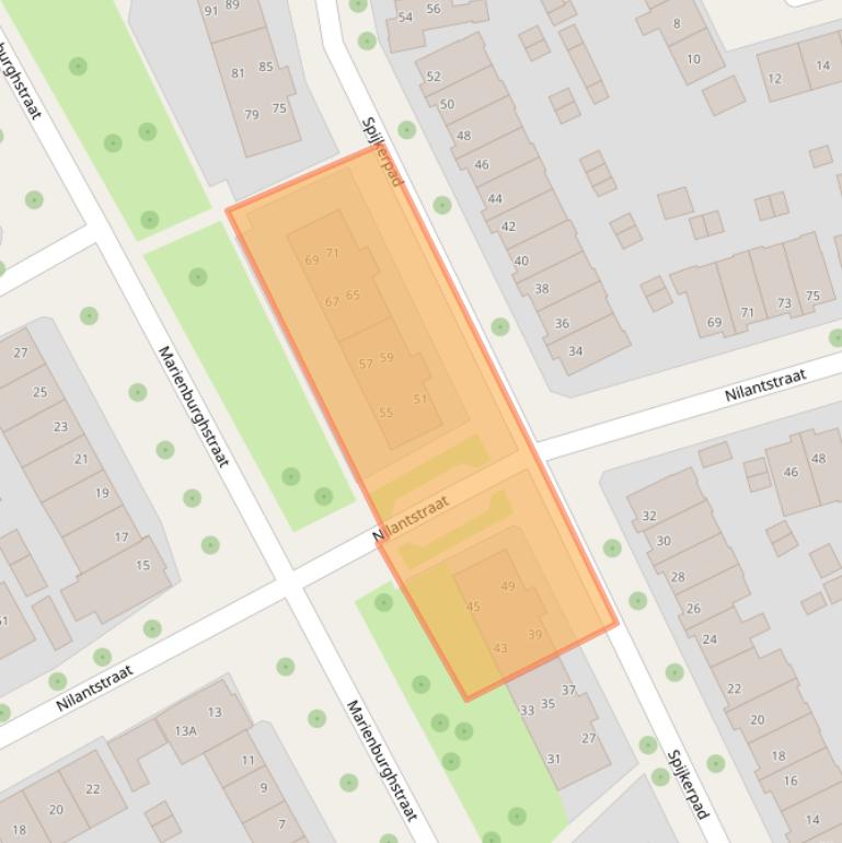 Kaart van postcodegebied 7415AS.