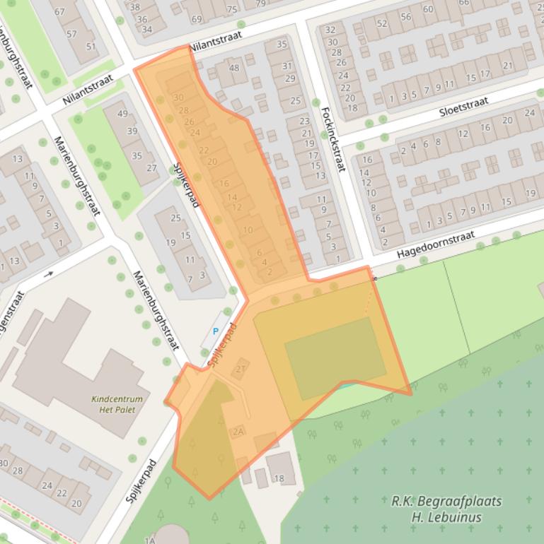 Kaart van postcodegebied 7415AV.