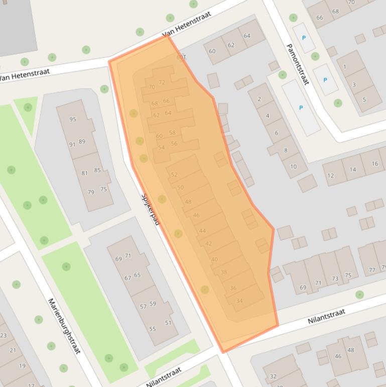 Kaart van postcodegebied 7415AW.