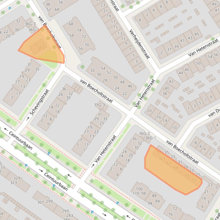 Kaart van postcodegebied 7415BB.