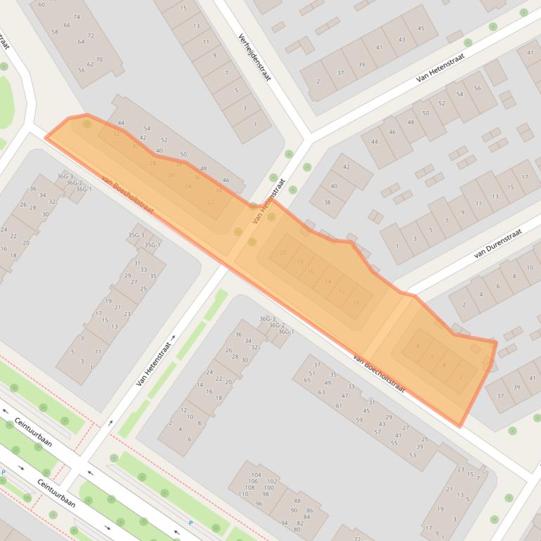 Kaart van postcodegebied 7415BC.