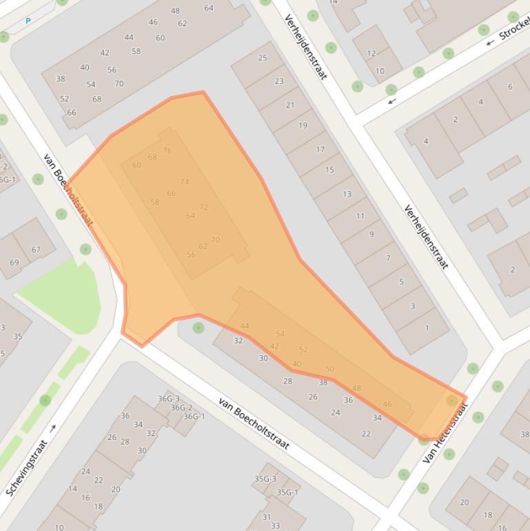 Kaart van postcodegebied 7415BD.