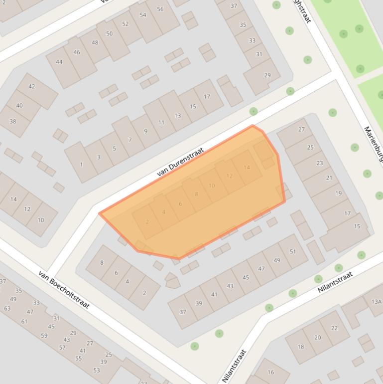 Kaart van postcodegebied 7415BG.