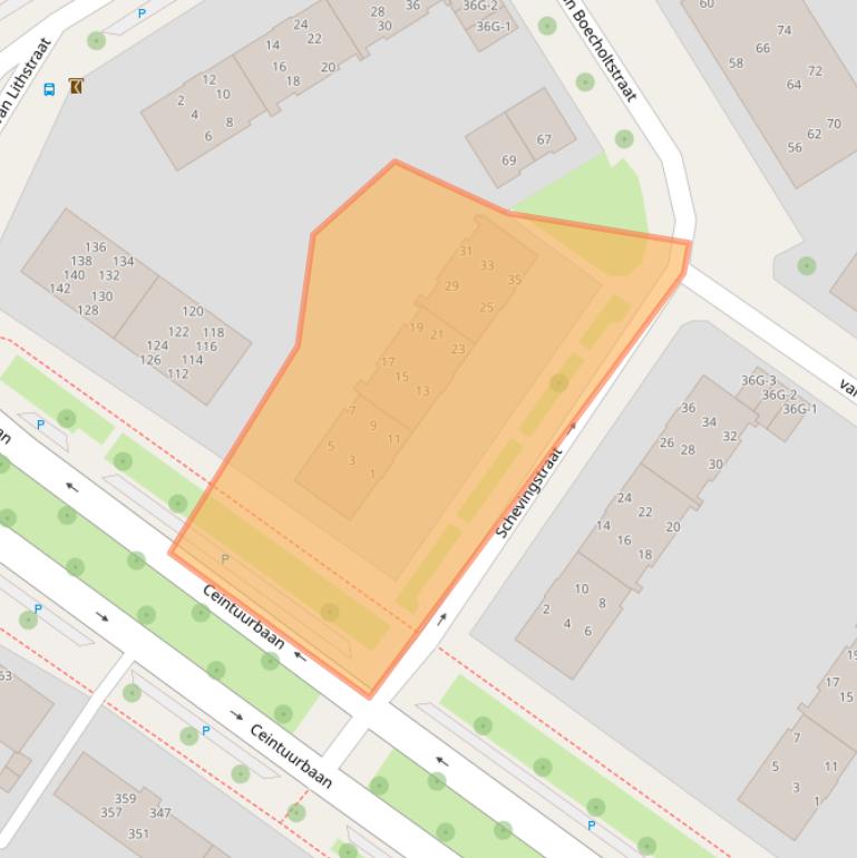 Kaart van postcodegebied 7415BH.