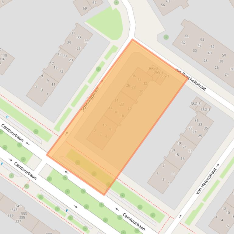 Kaart van postcodegebied 7415BJ.