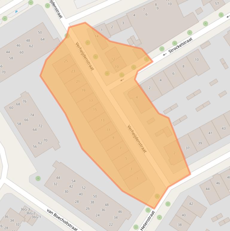 Kaart van postcodegebied 7415BK.