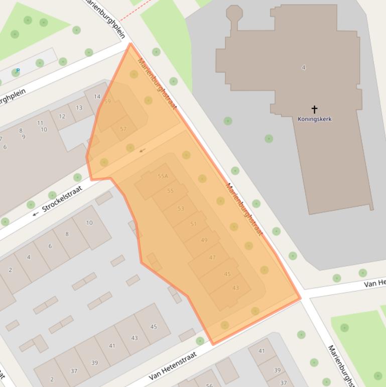 Kaart van postcodegebied 7415BN.