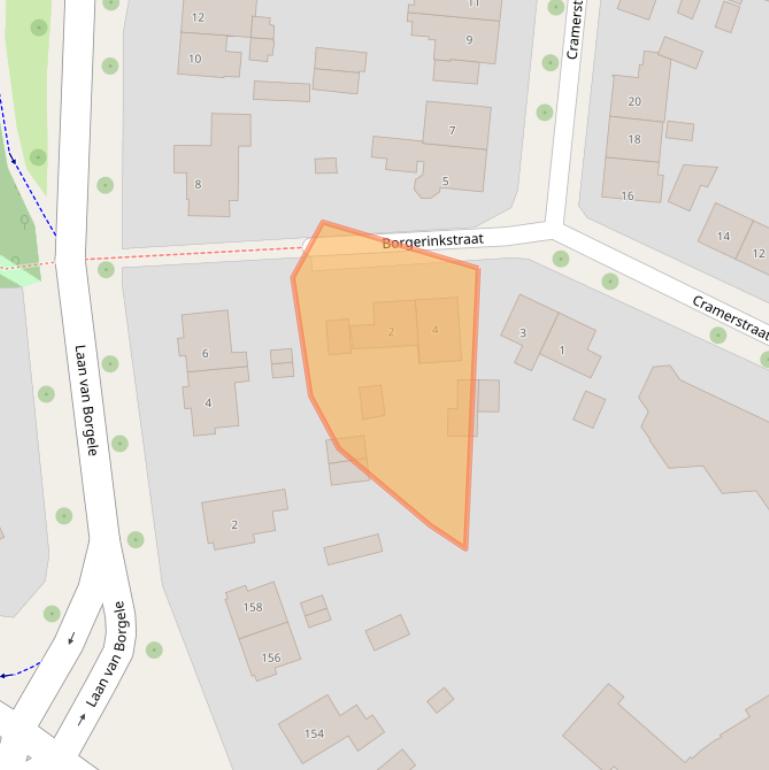 Kaart van postcodegebied 7415BS.