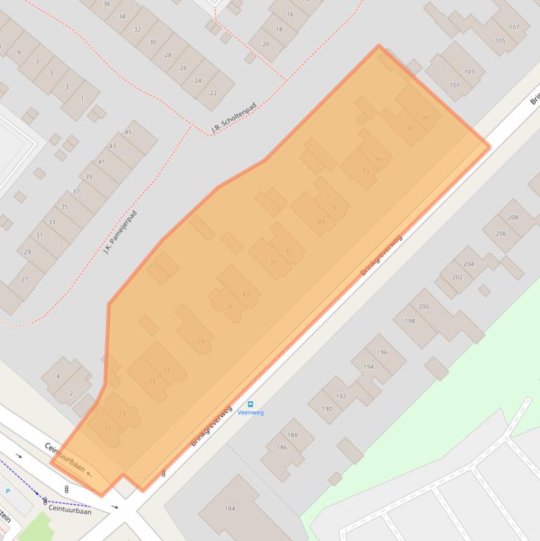 Kaart van postcodegebied 7415CE.