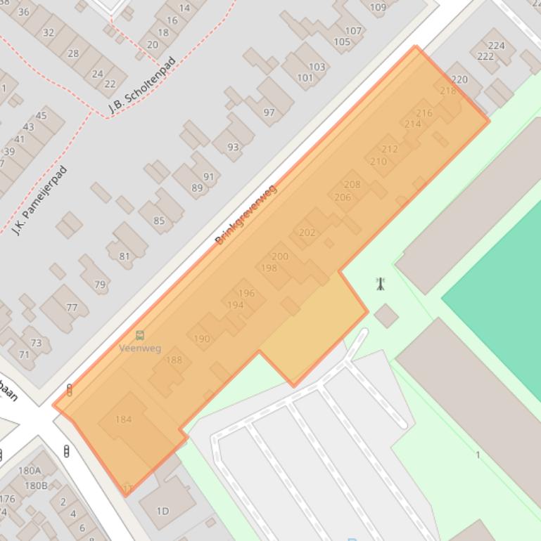 Kaart van postcodegebied 7415CH.