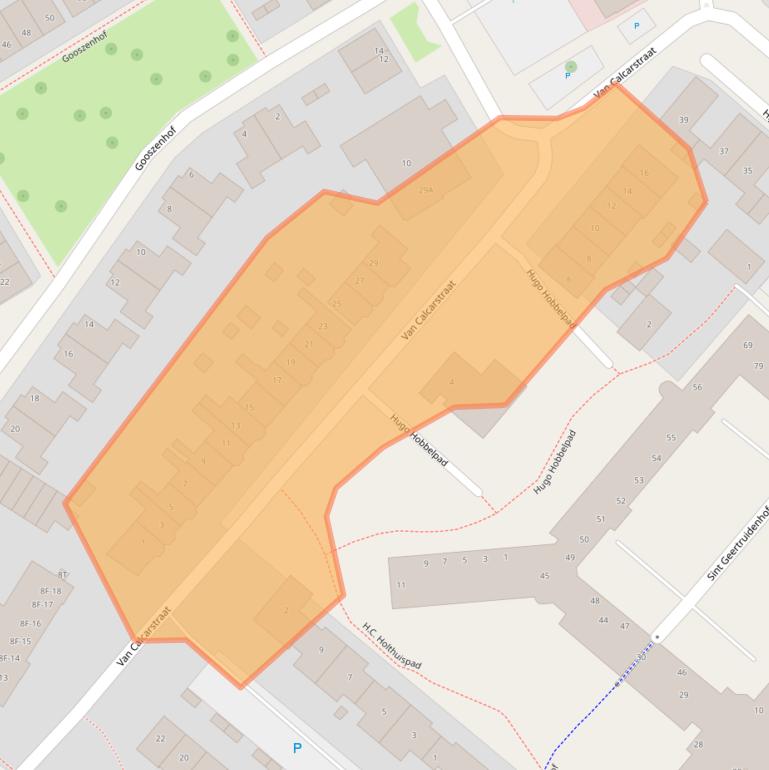 Kaart van postcodegebied 7415CK.