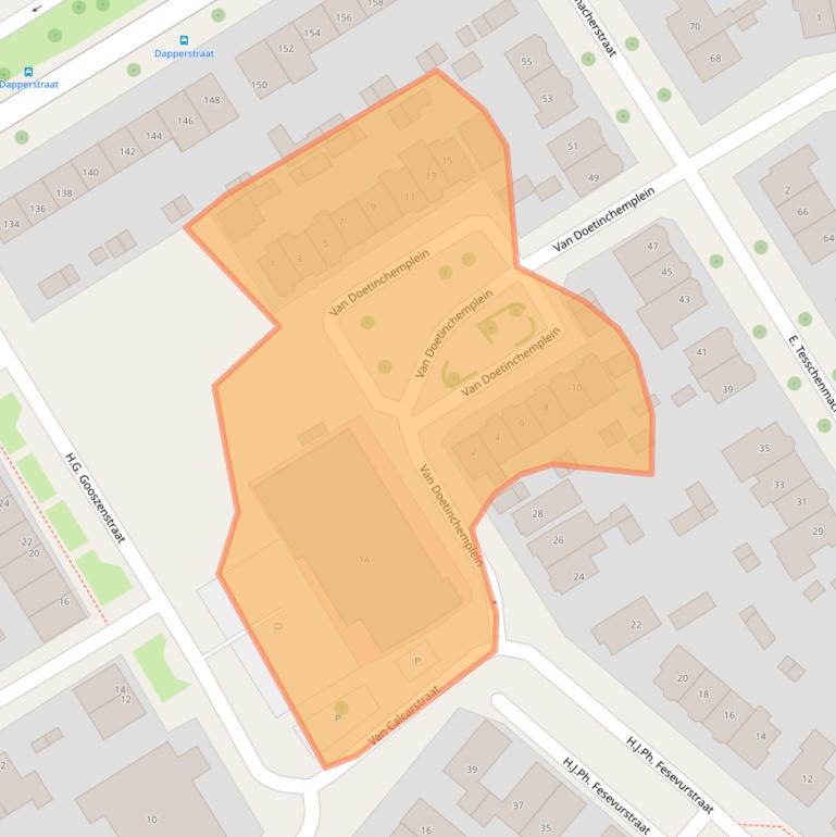 Kaart van postcodegebied 7415CN.