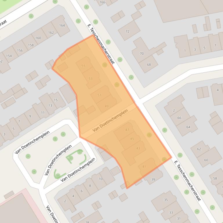 Kaart van postcodegebied 7415CS.