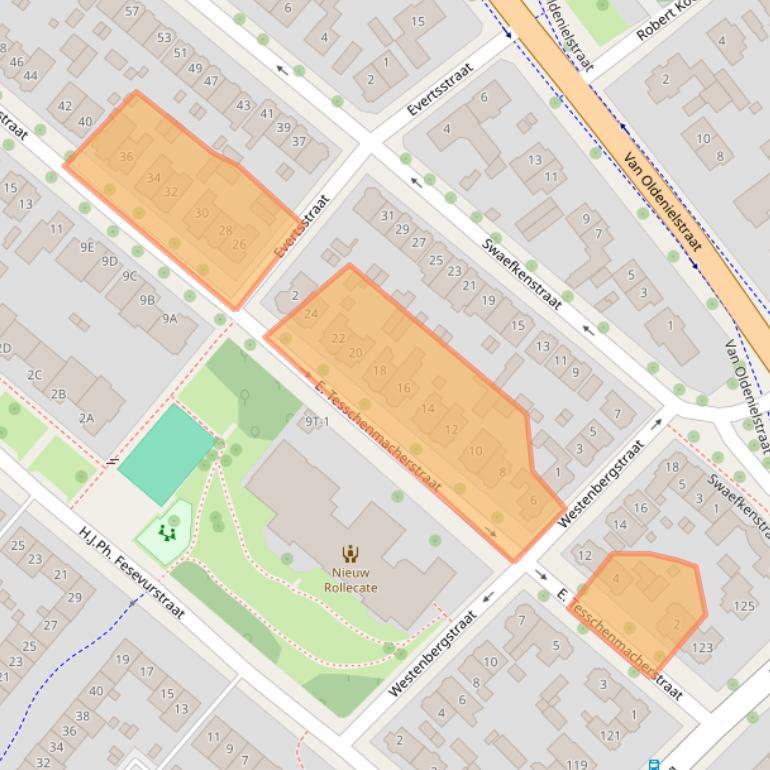 Kaart van postcodegebied 7415CT.