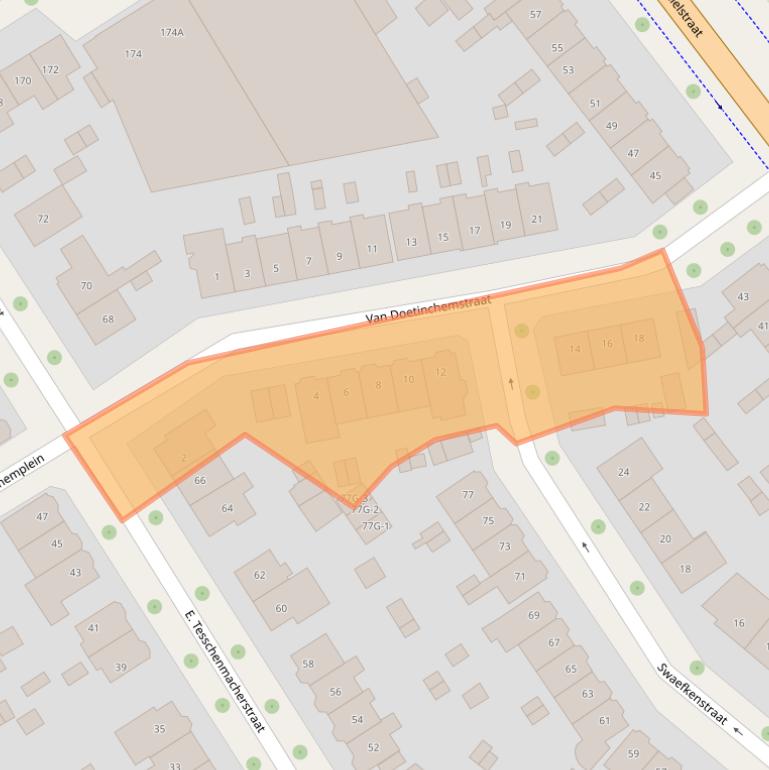 Kaart van postcodegebied 7415CX.