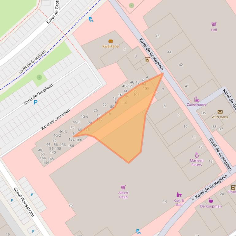 Kaart van postcodegebied 7415DC.