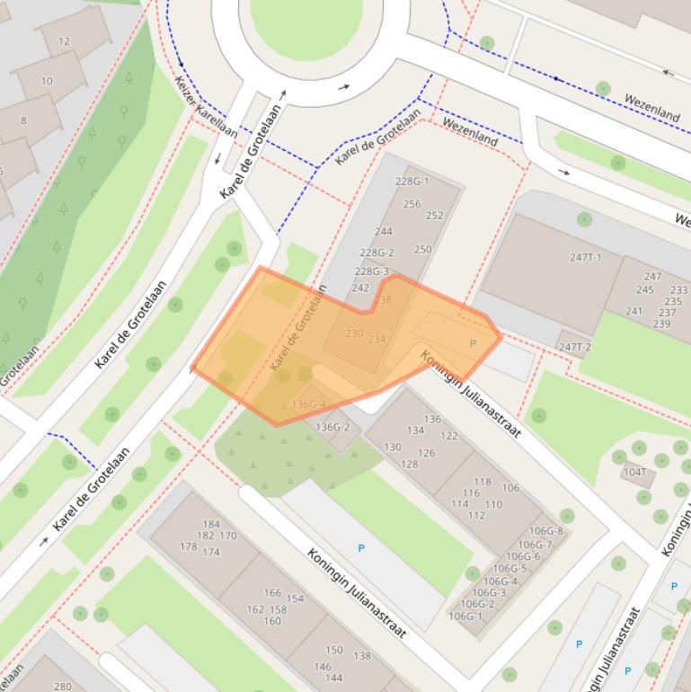 Kaart van postcodegebied 7415DG.