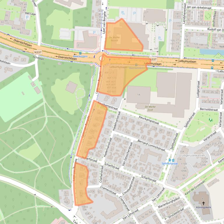 Kaart van postcodegebied 7415DJ.