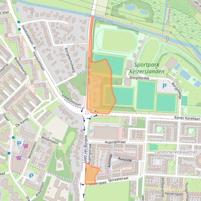 Kaart van postcodegebied 7415DK.
