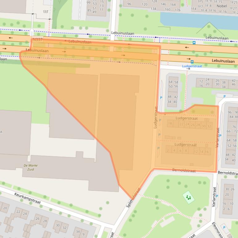 Kaart van postcodegebied 7415DV.