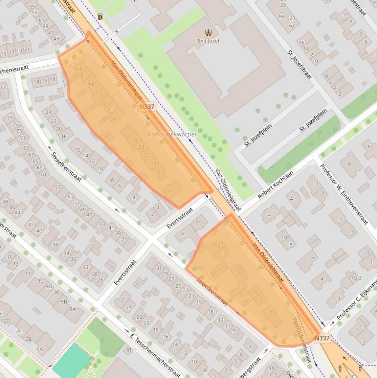 Kaart van postcodegebied 7415EE.