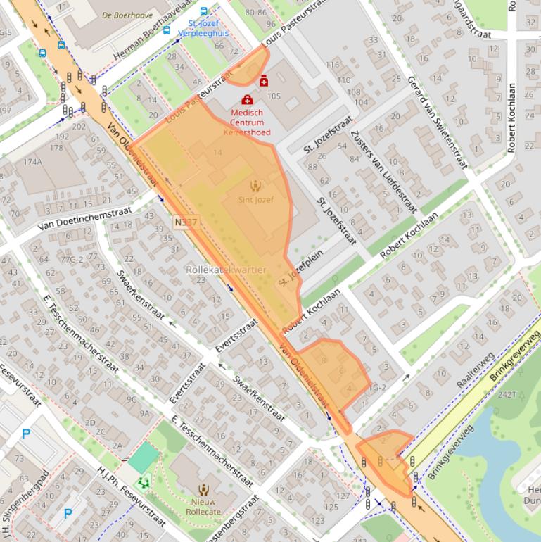 Kaart van postcodegebied 7415EH.