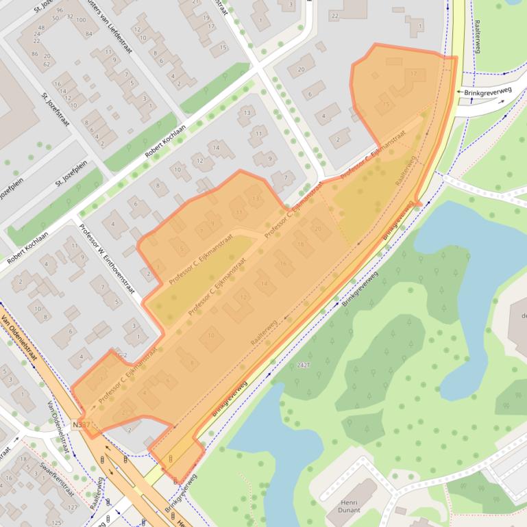 Kaart van postcodegebied 7415EK.