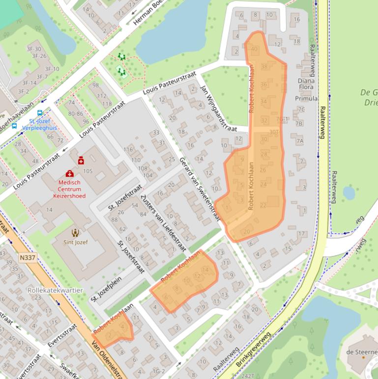 Kaart van postcodegebied 7415EM.