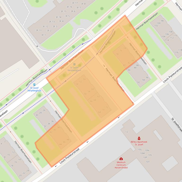 Kaart van postcodegebied 7415EW.