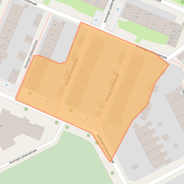 Kaart van postcodegebied 7415GL.