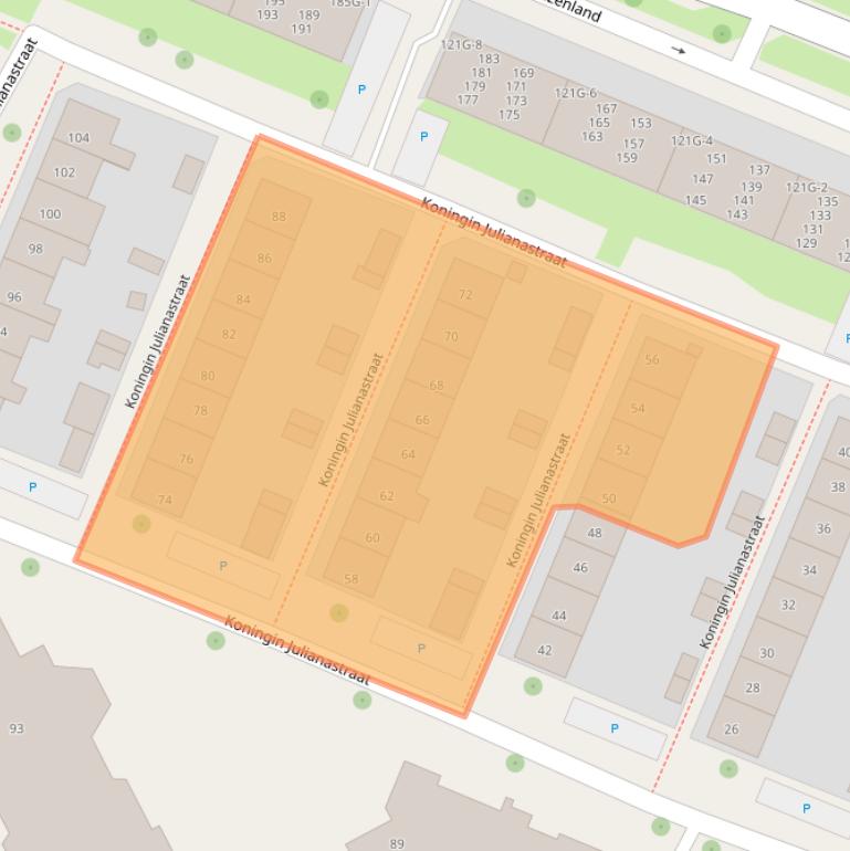 Kaart van postcodegebied 7415GM.