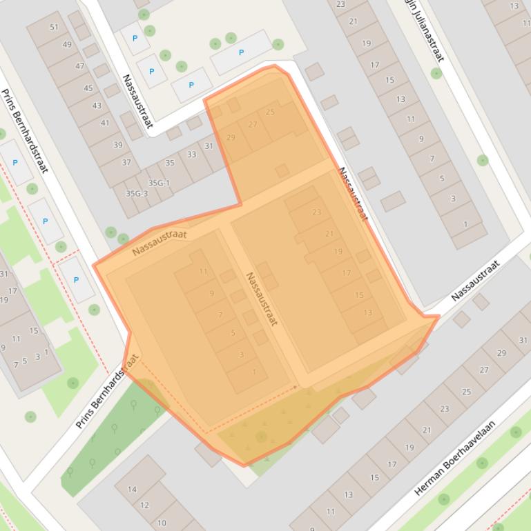 Kaart van postcodegebied 7415GT.