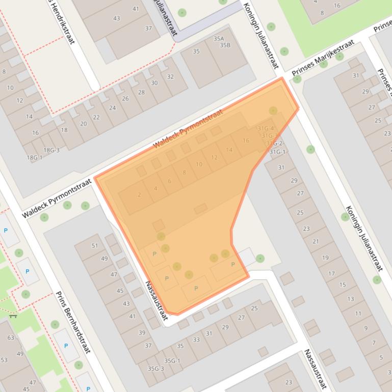 Kaart van postcodegebied 7415GW.