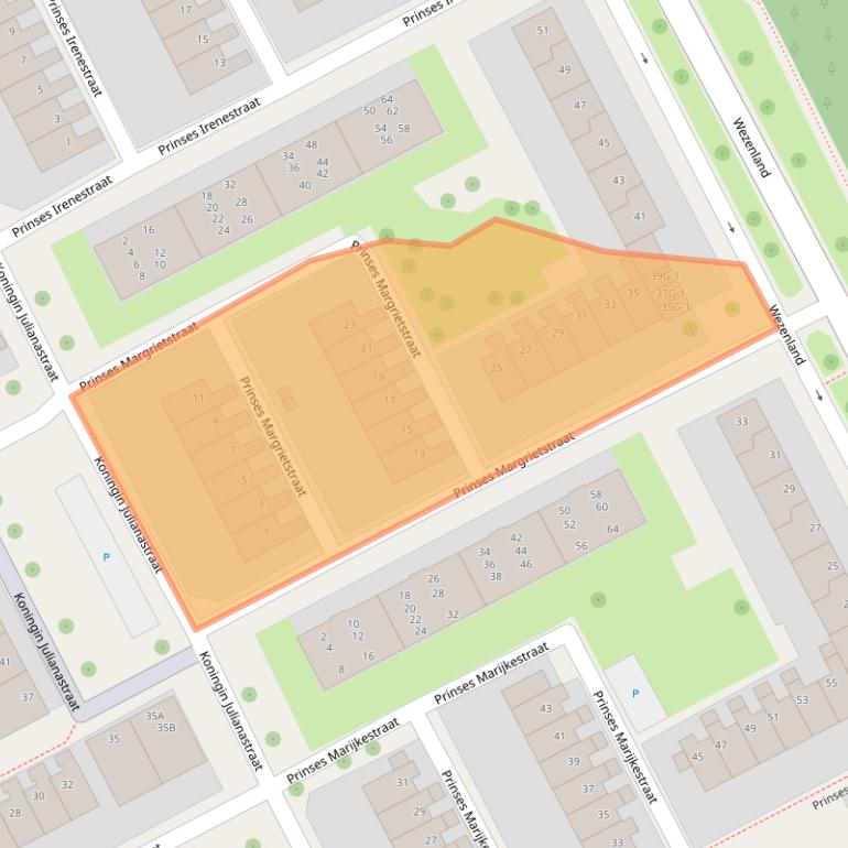Kaart van postcodegebied 7415HA.