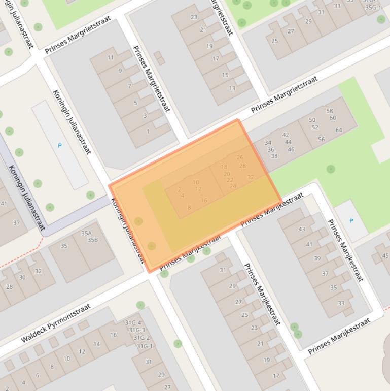 Kaart van postcodegebied 7415HB.