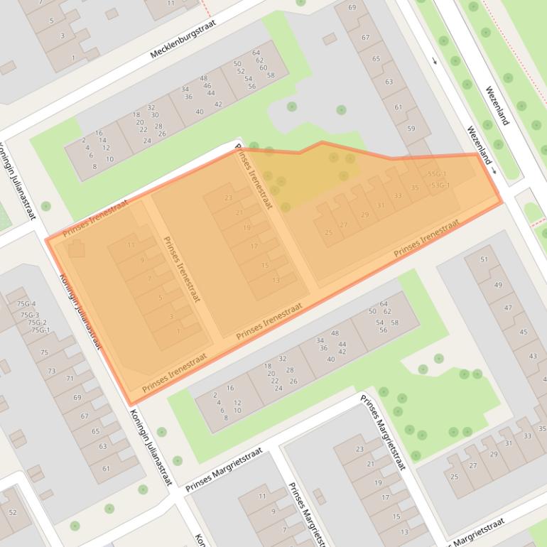 Kaart van postcodegebied 7415HD.