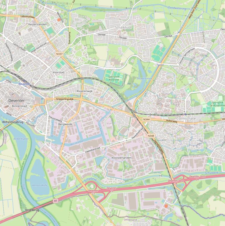 Kaart van postcodegebied 7415HG.