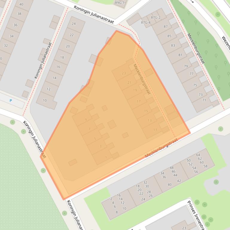 Kaart van postcodegebied 7415HH.