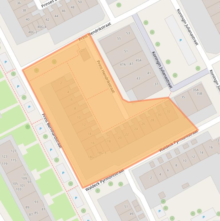 Kaart van postcodegebied 7415HL.