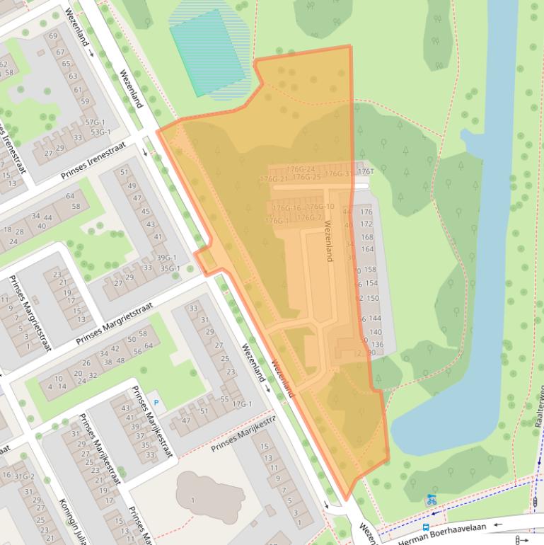 Kaart van postcodegebied 7415JA.