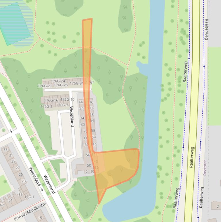 Kaart van postcodegebied 7415JC.