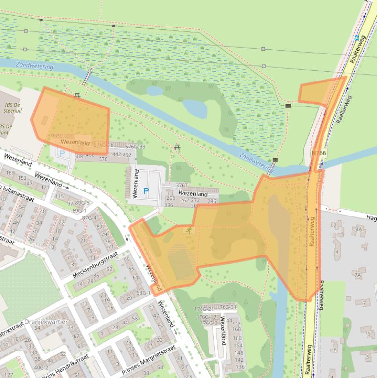 Kaart van postcodegebied 7415JJ.
