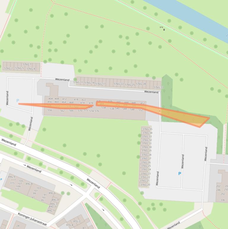 Kaart van postcodegebied 7415JL.